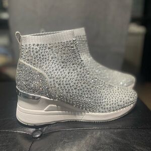 Michael Kors Silver Sparkle Sneakers